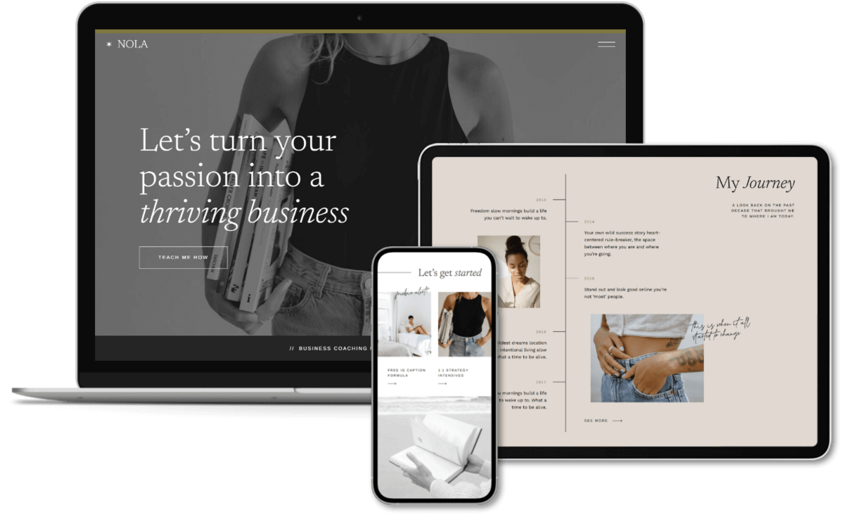 Wild-Kind-Showit-Website-Templates-for-Coaches-and-Creatives-Nola-Tech-Mockup-Mixed