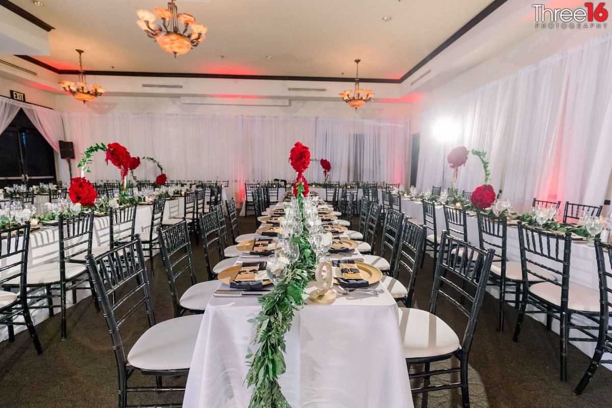 Wedding Reception setup at the Black Gold Golf Club in Yorba Linda, CA