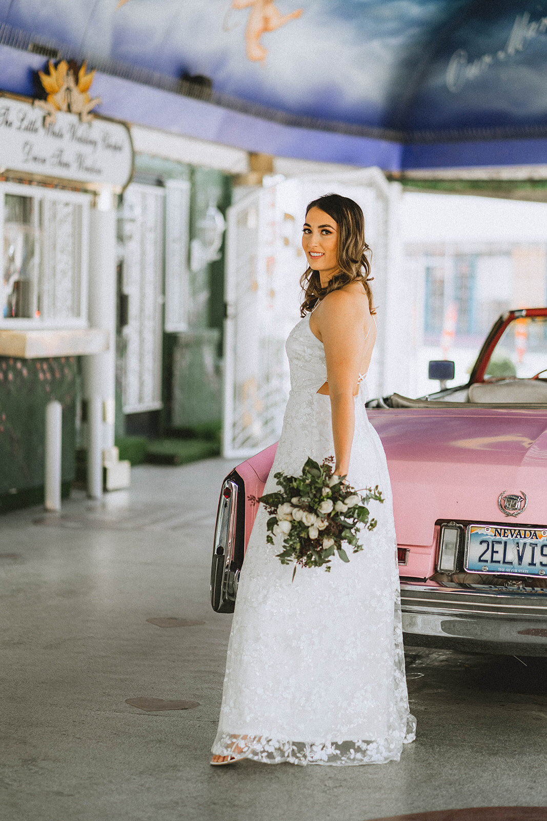 A Little White Chapel Wedding Downtown Las Vegas Elopement Photography Packages Pink Cadilliac-0143