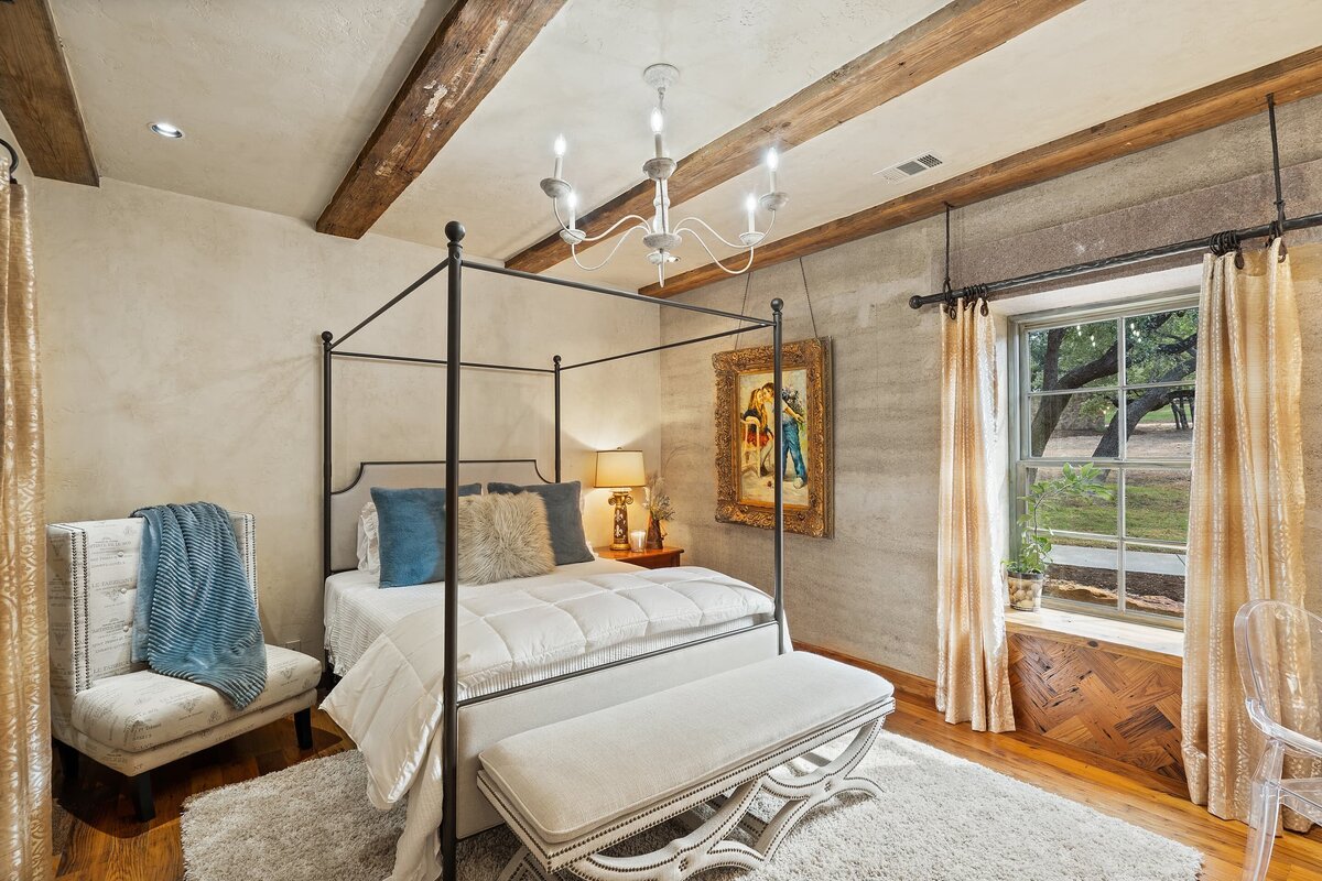 bedroom at two streams one heart ranch