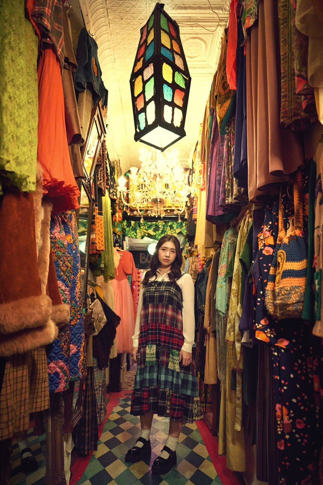 Artistic Senior Picture Photographer in a Vintage Clothing Store Setting-29