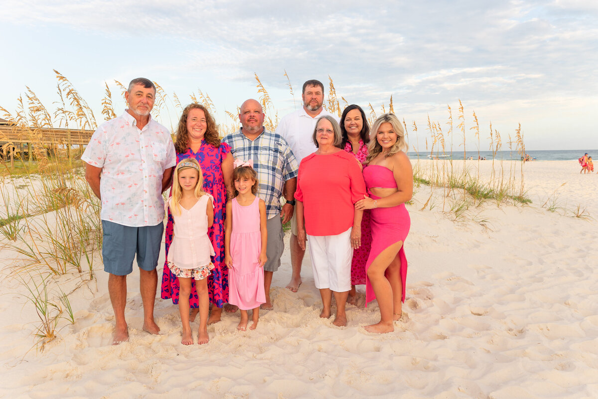 Extended photo session for family while on vacation with coordinating outfits