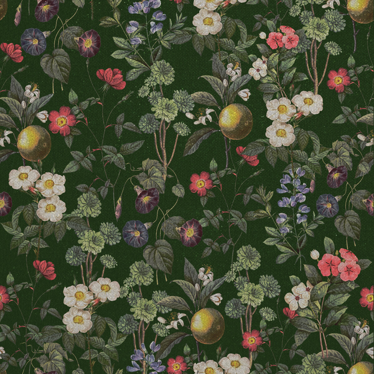 Branding wallpaper or fruit and flowers