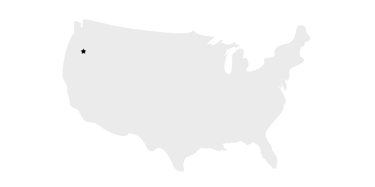 united states with red star
