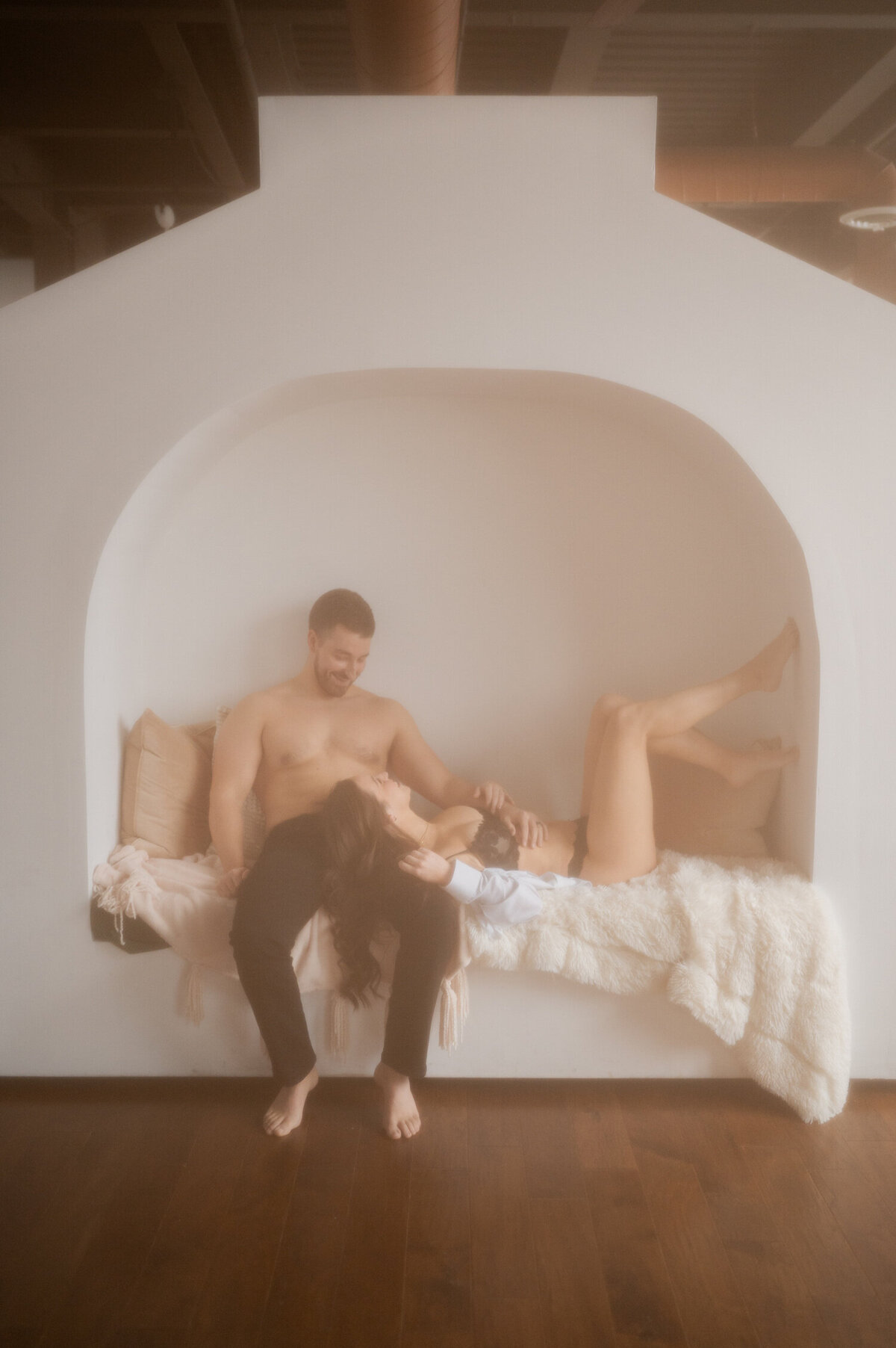 Looking for a stress free date idea? Book a couples boudoir photoshoot with Austin Ryan Photo in Saratoga Springs, NY.