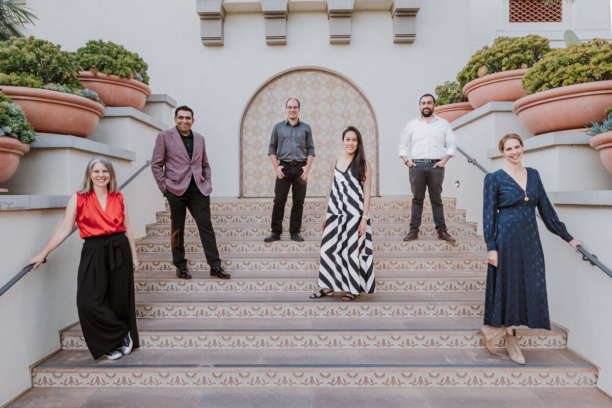 editorial style group shot of executives of youtube and google at retreat at terranea resort