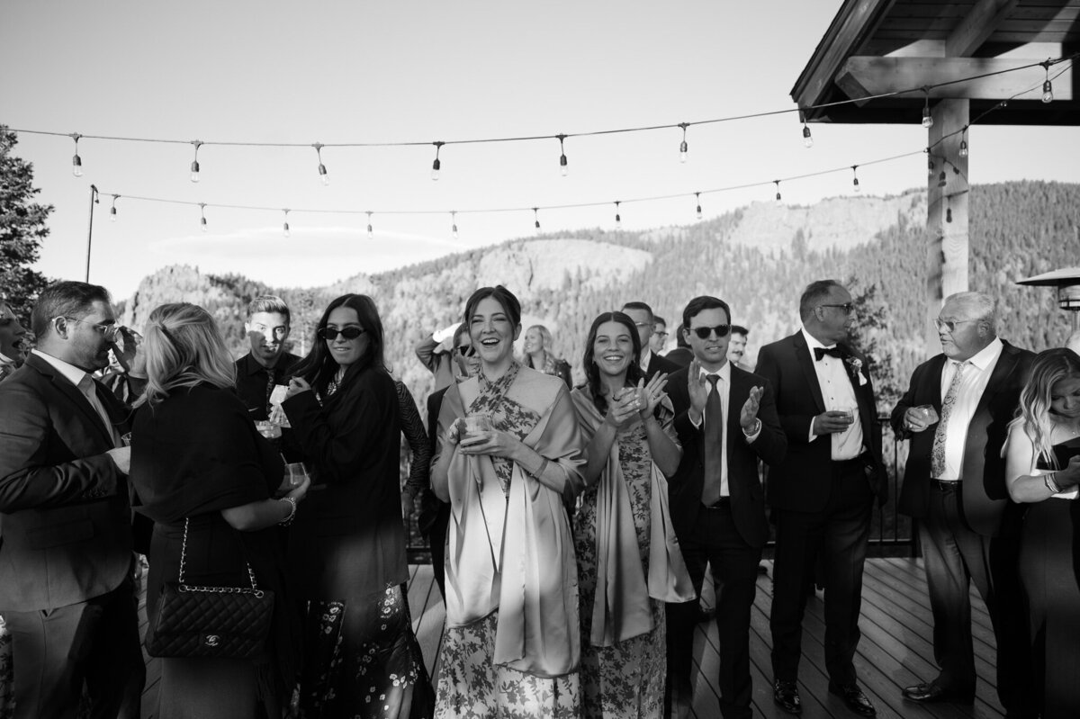 North Star Gatherings Colorado Mountain View Wedding Venue Cocktail Hour