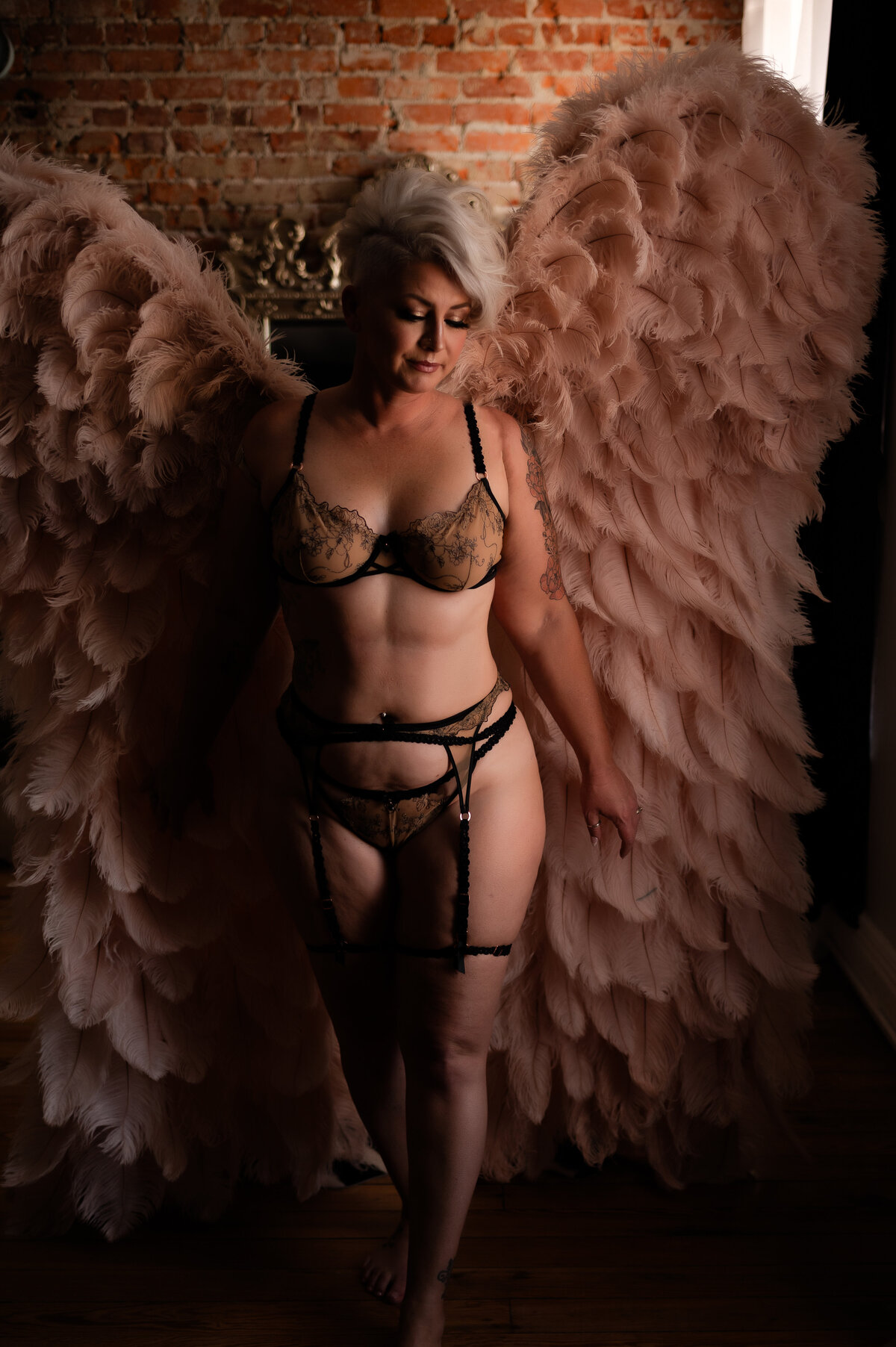 Pink Angel Wings BombShell Boudoir by Michelle Lynn Photography, LLC located in Louisville, KY