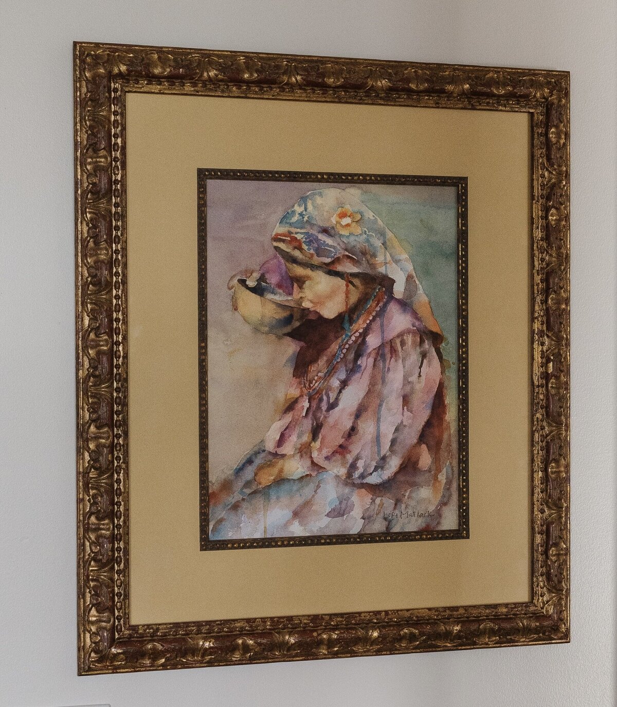 Indian woman painting