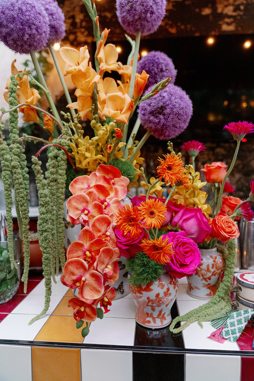 colorful maximalist bar florals