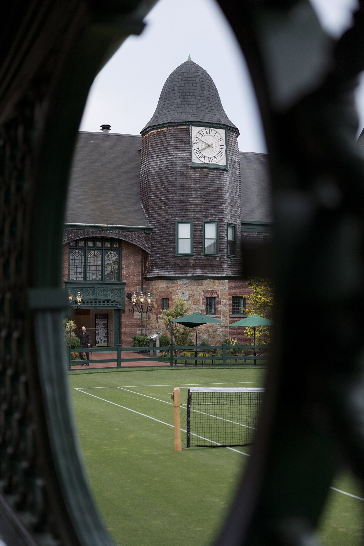 View of the lawn at Tennis Hall of Fame Newport Rhode Island.