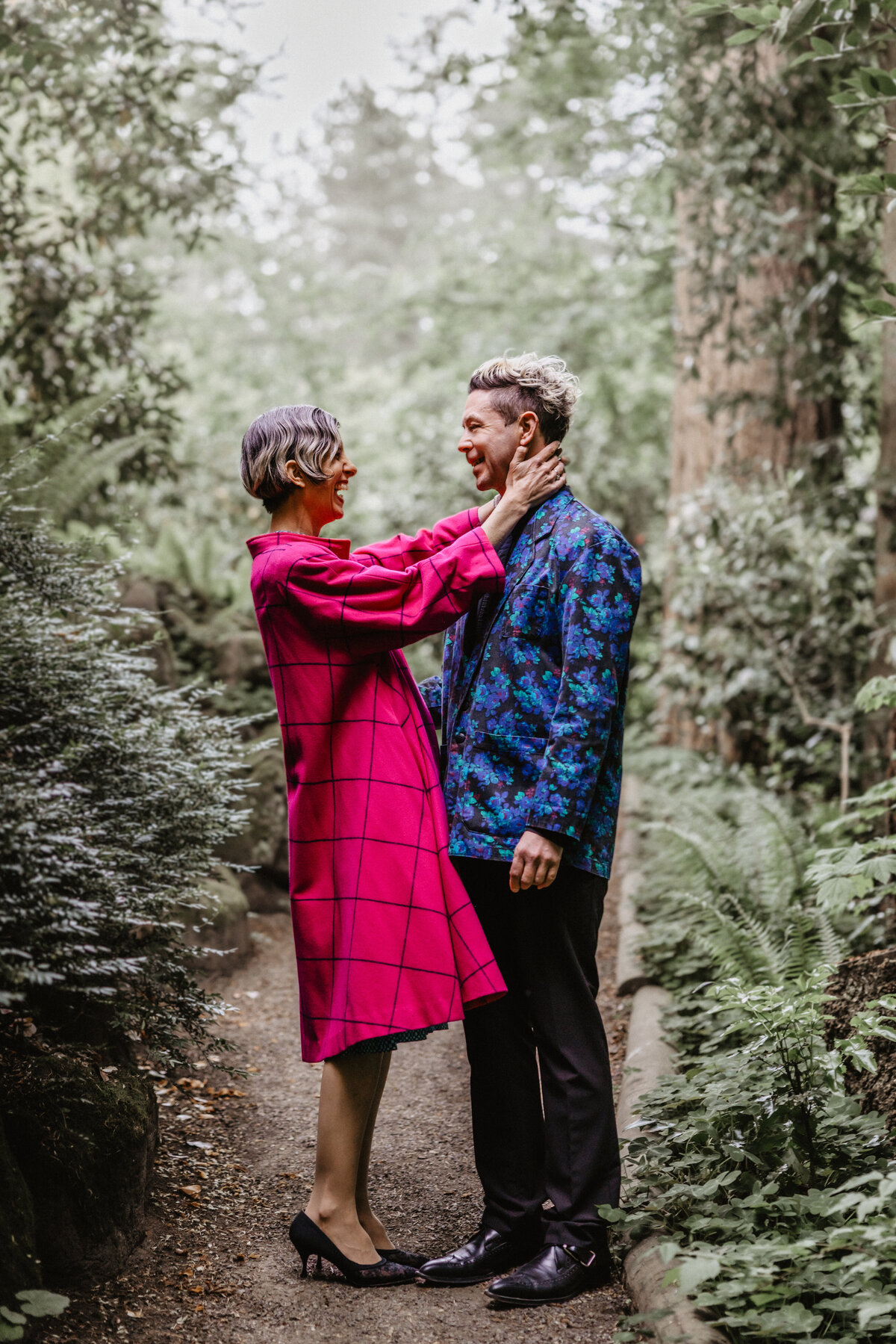 Portland OR Vancouver WA PNW Engagement Wedding Photos Couples Photographer Leach Botanical Garden