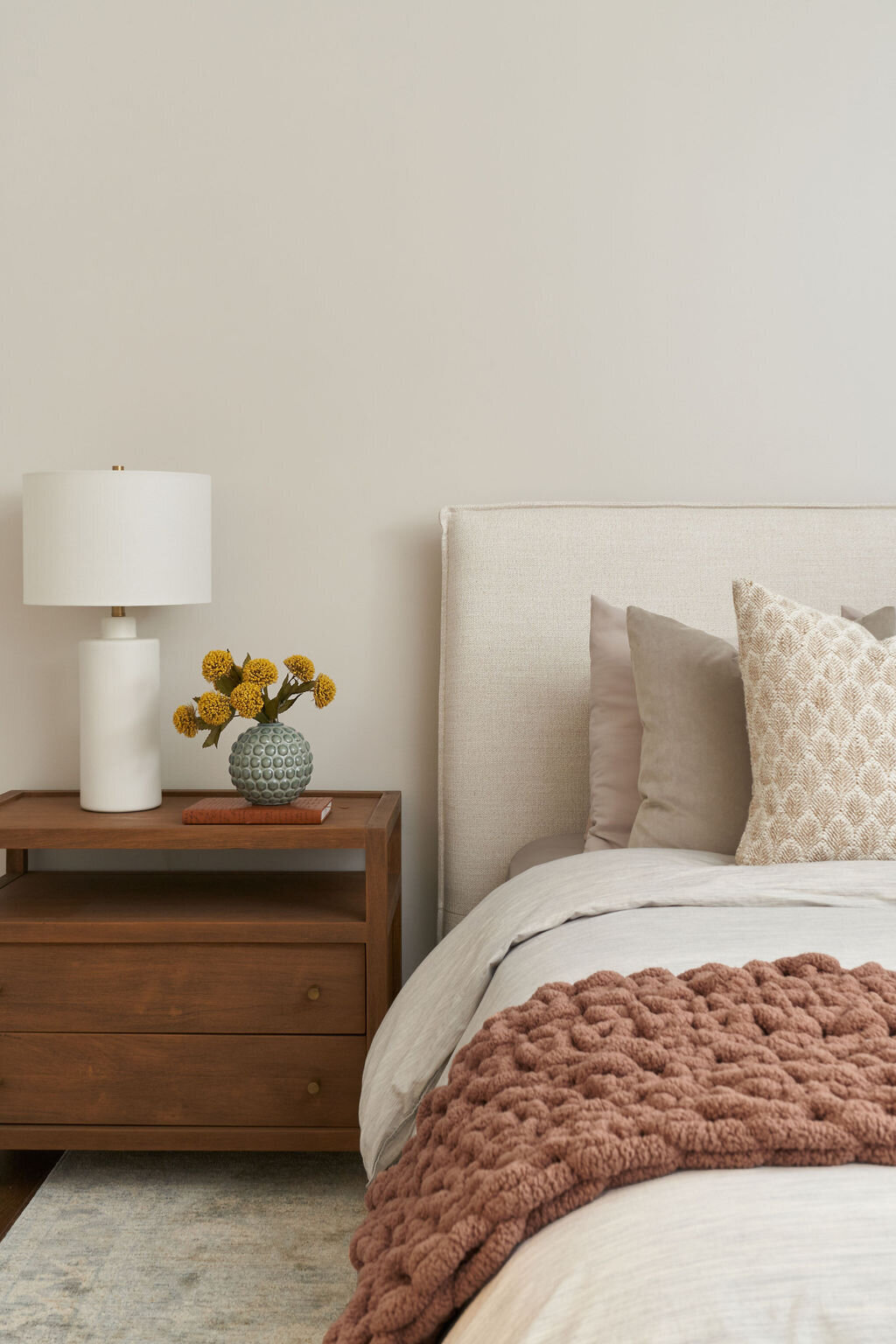 Neutral guest bedroom