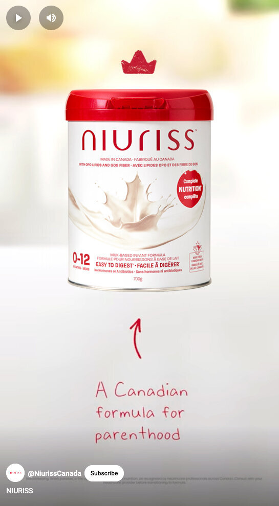 Niuriss Infant Formula Ad