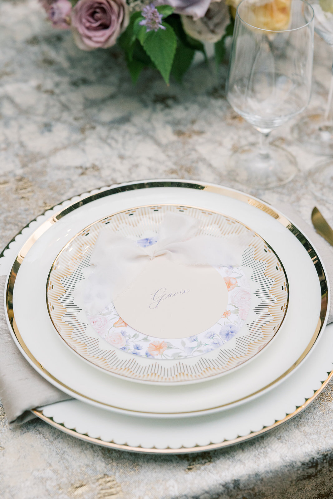 wedding-menu-floral-lavender-french-wedding