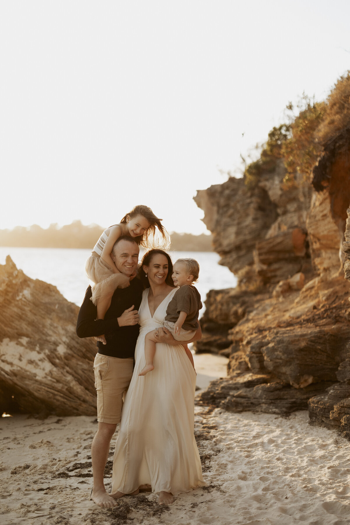 Ivory Silk V Neck - Family