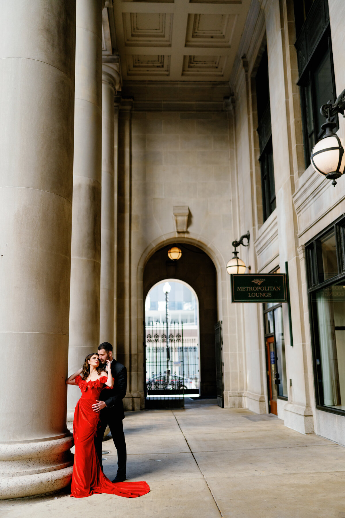 Aspen-Avenue-Chicago-Wedding-Photographer-Union-Station-Chicago-Theater-Engagement-Session-Timeless-Romantic-Red-Dress-Editorial-Stemming-From-Love-Bry-Jean-Artistry-The-Bridal-Collective-True-to-color-Luxury-FAV-65