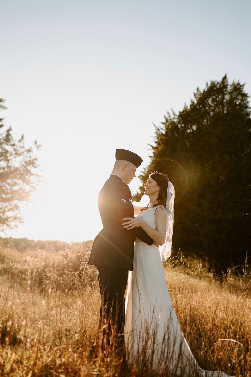 Couple smiling in the sun