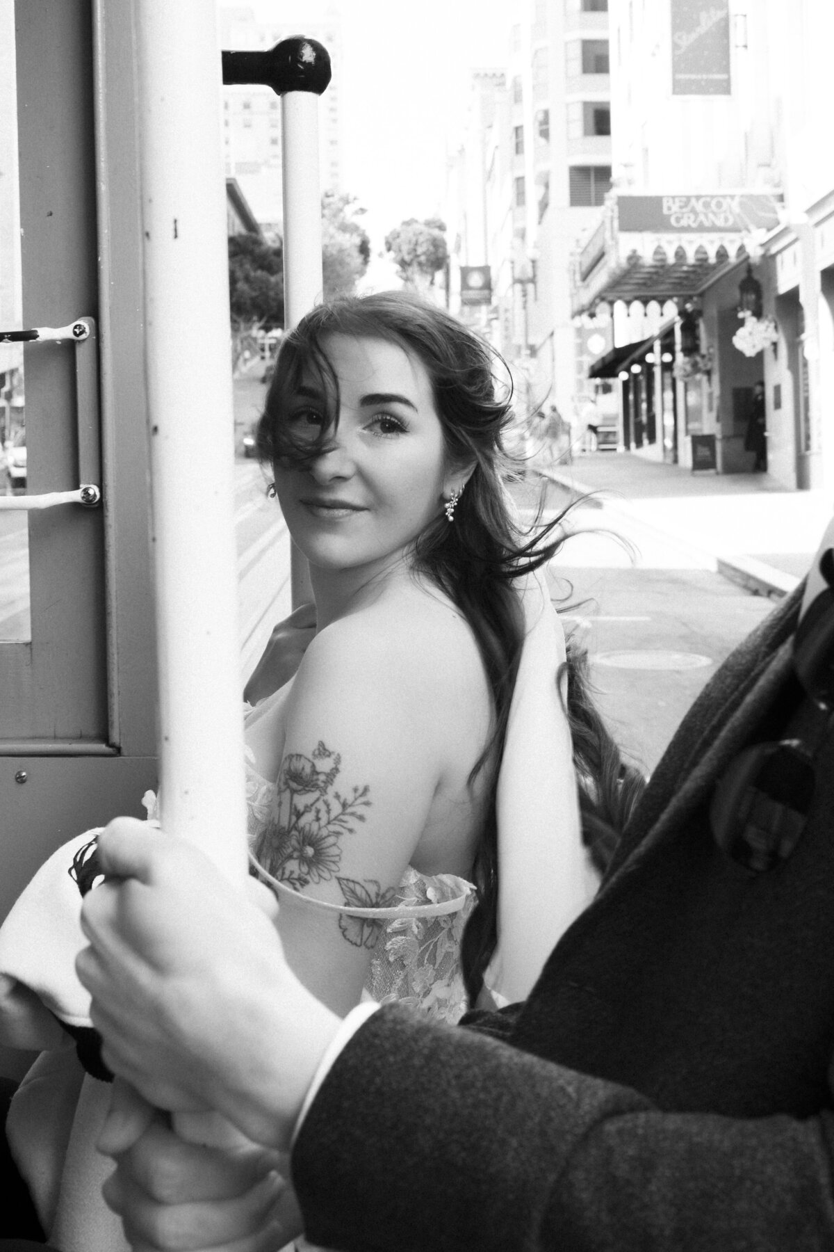 Bride and Groom in China Town in San Francisco, California