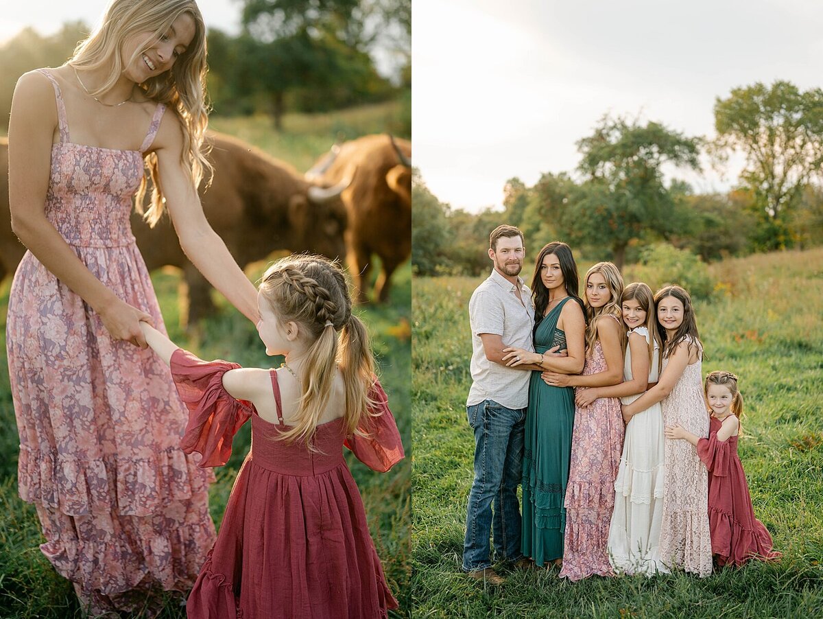 Central Ohio Portrait photographer specializing in photos with Highland cows