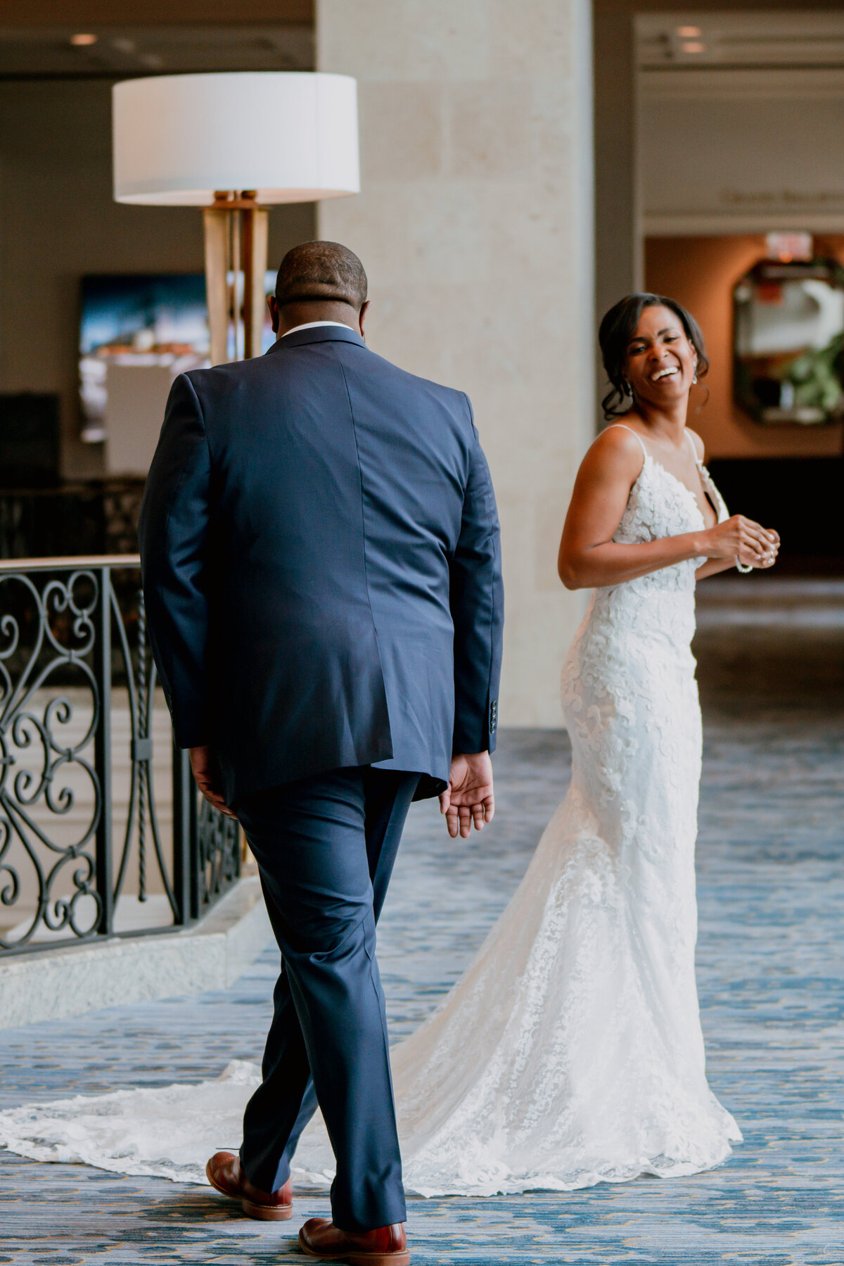 5 - Marriott Water Street Wedding First Look - Tampa Bay Wedding Planner