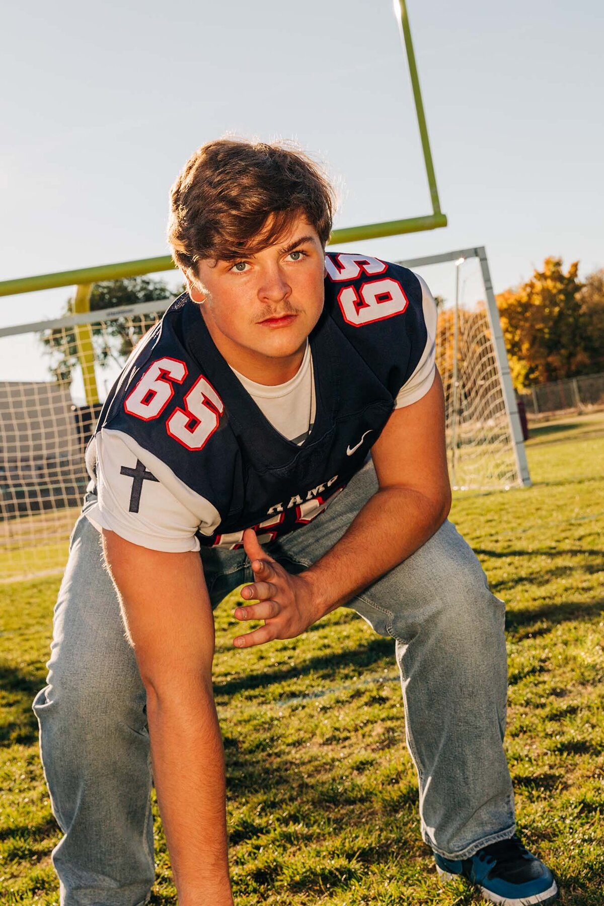 Senior picture Missoula high school male football player