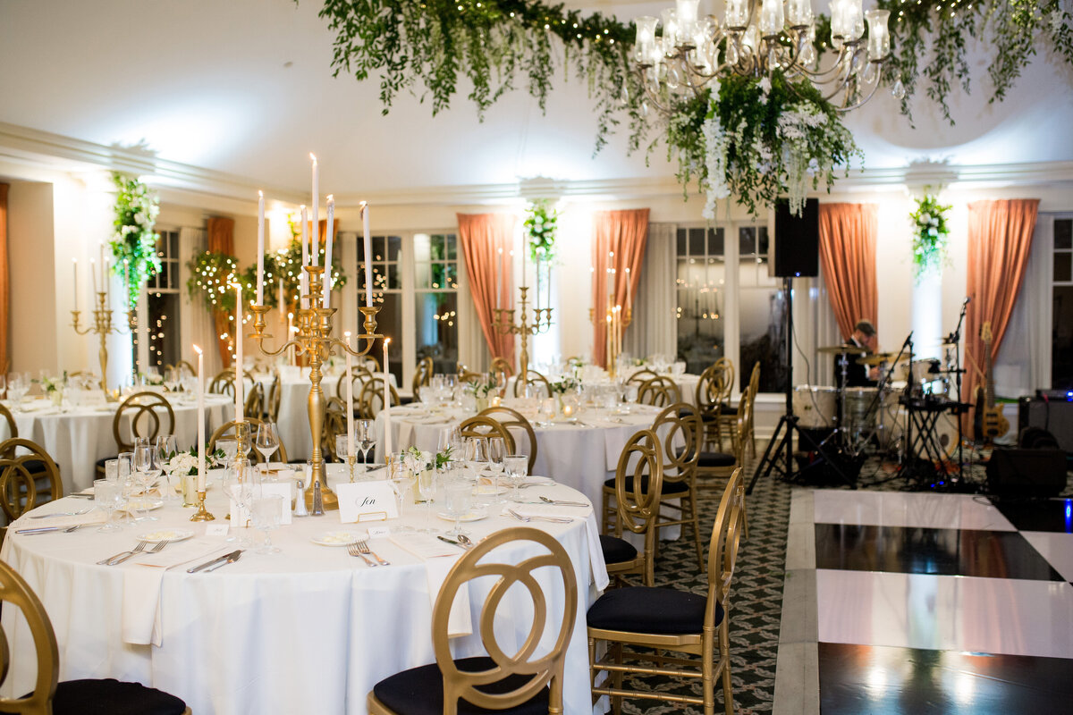 wedding reception setup at kahkwa club erie