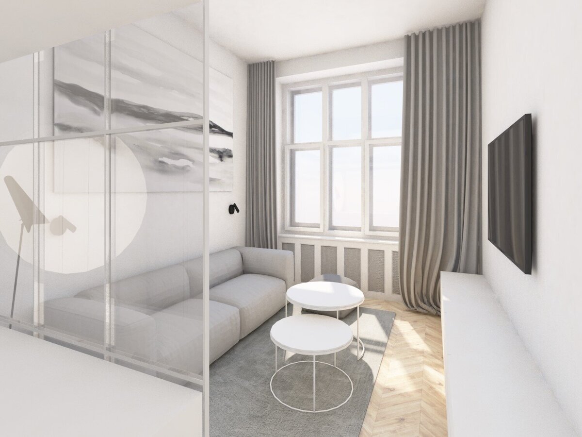 návrh interiéru bytu obývací pokoj