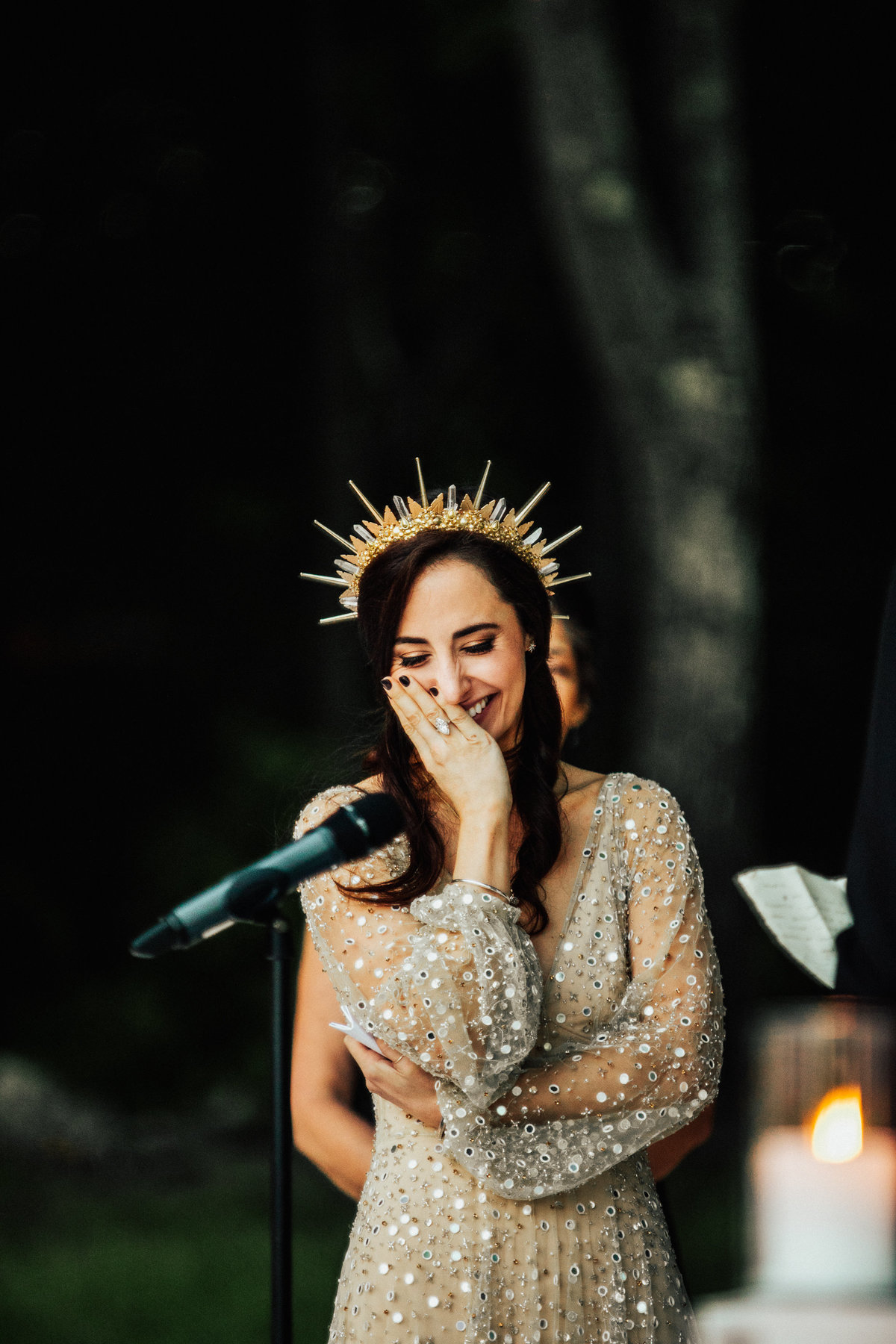 bride smiling