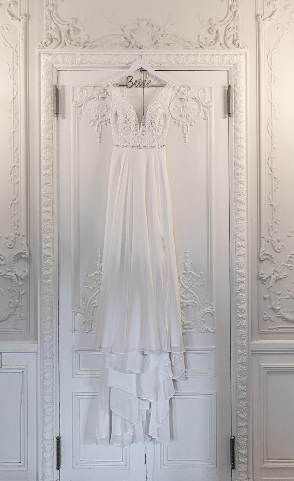 wedding gown by David's Bridal
