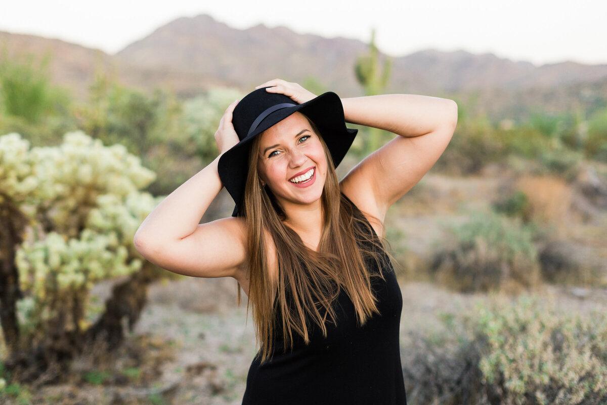 head shot of photographer in the desert