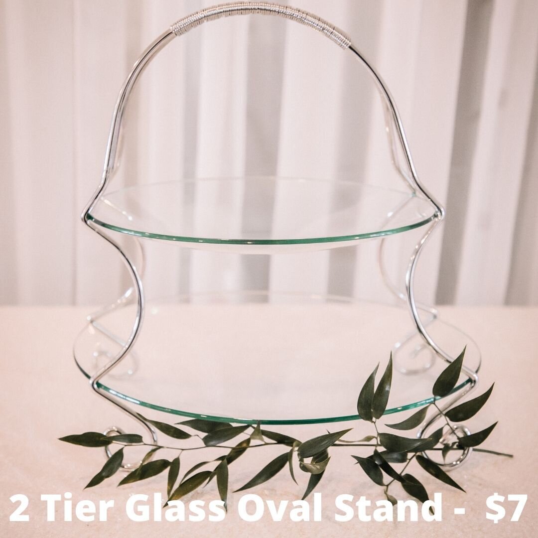 2 tier glass oval