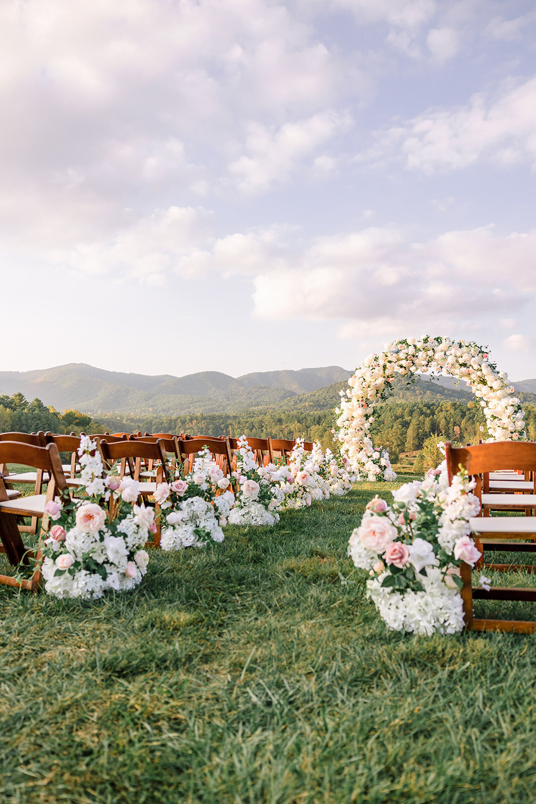 Pixels and Wood Creative_The Shiloh_Him Her Photo_Floral Circle Arch_North Carolina Wedding_Ceremony-31