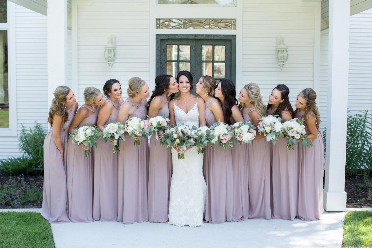 Austin wedding photographer chandelier of gruene bride bridesmaids