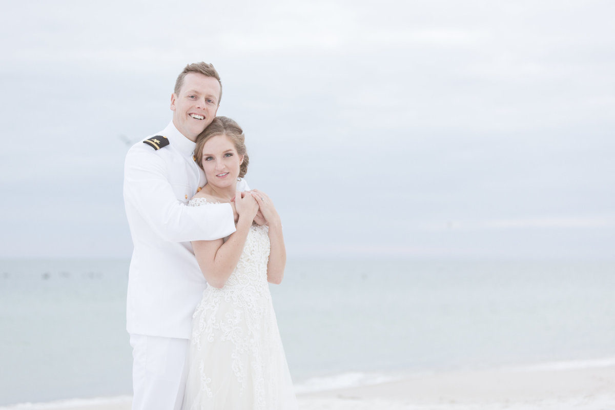 Navy pilots at their wedding in Orange Beach, Alabama at The Perdido Beach Resort.