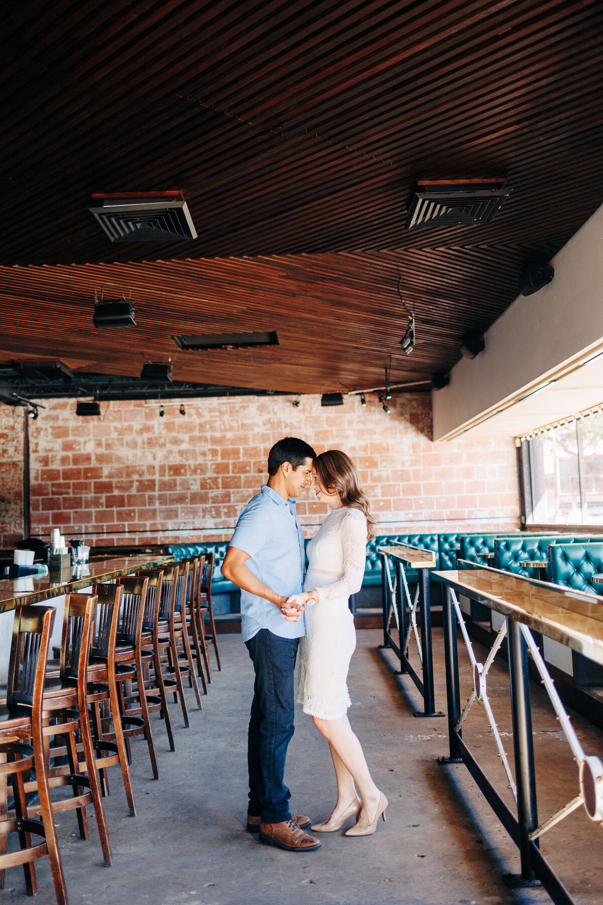 two people together in a bar in Houston
