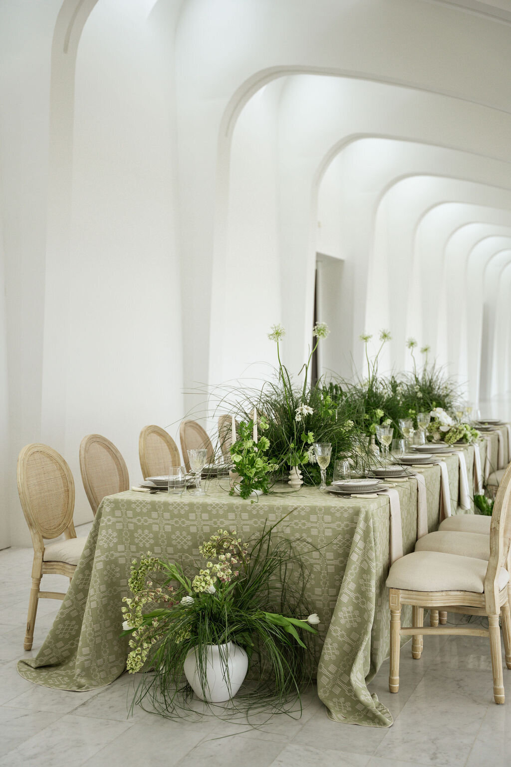 Wedding reception design at the Milwaukee Art Museum