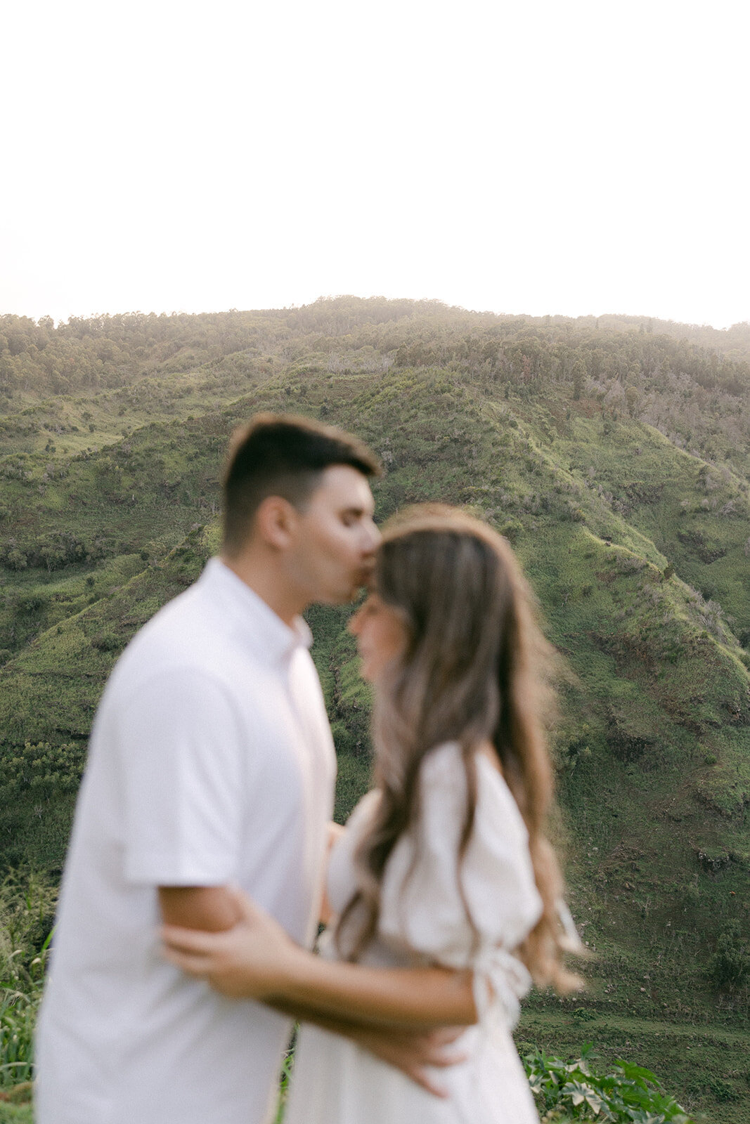 film photography couple photos maternity photo green lush background