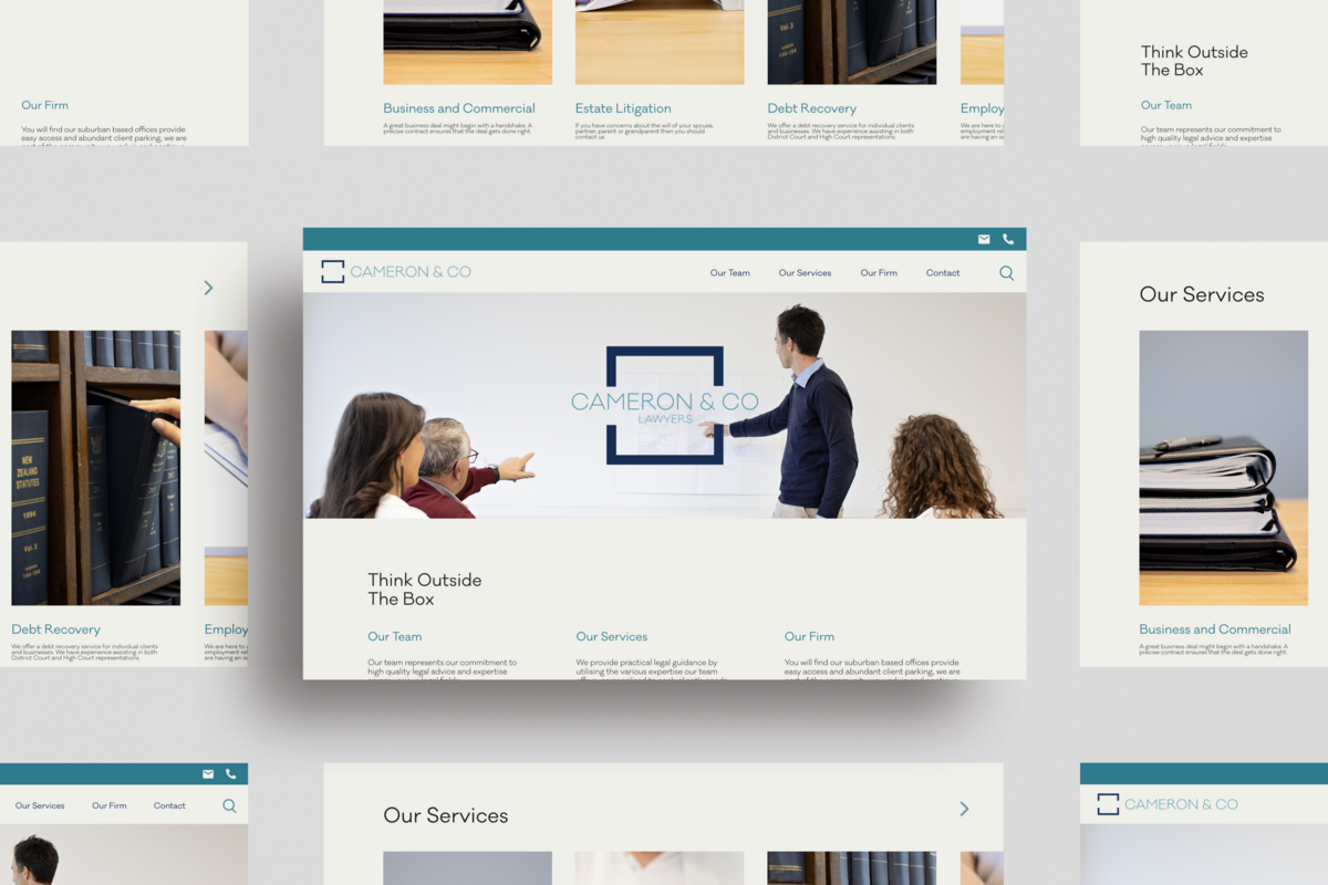 Cameron & Co Lawyers website design and development with brand photography