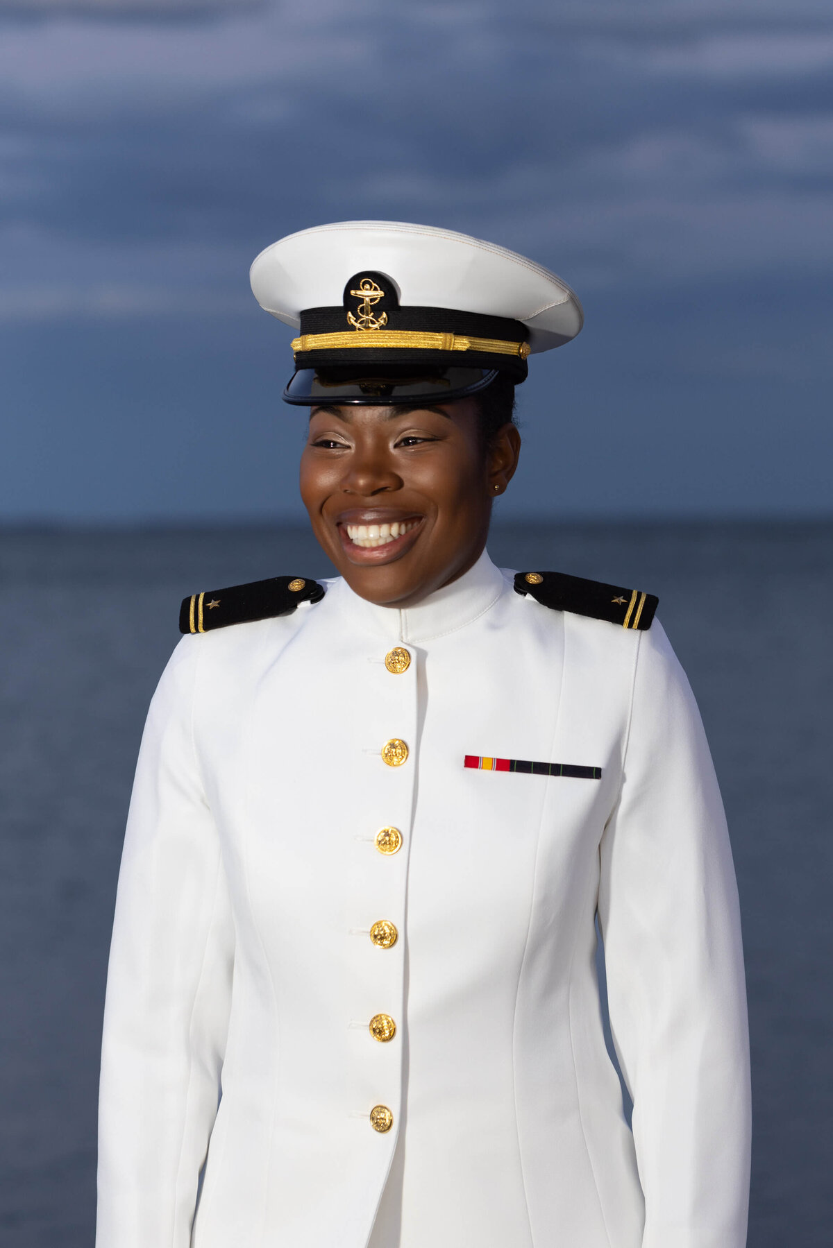 Naval Academy Graduate near Chesapeake Bay waters.