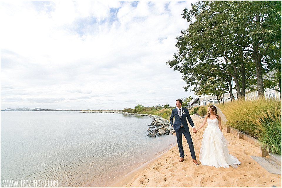 Chesapeake Bay Beach Club Wedding Portraits || tPoz Photography
