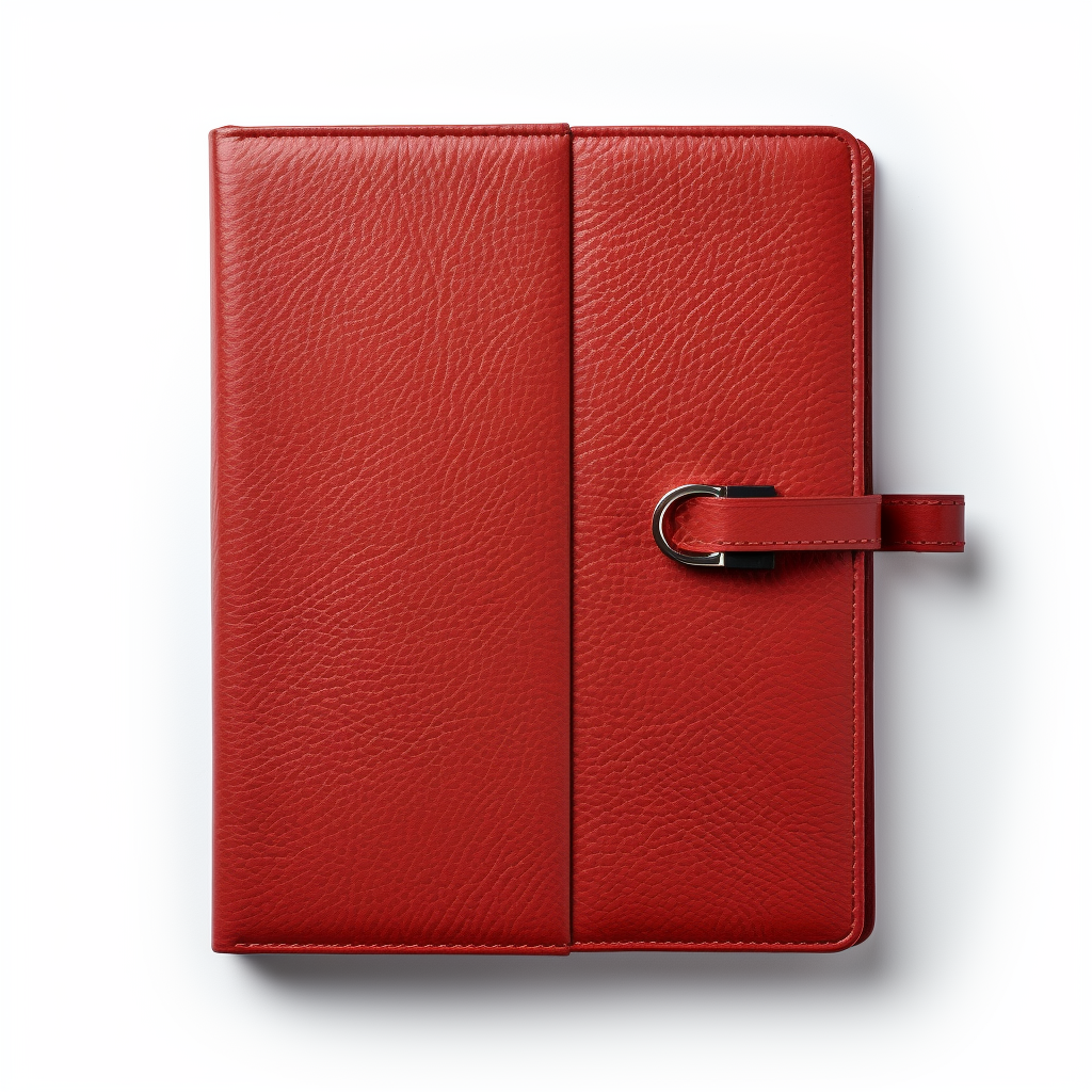 ygioots_photo_realistic_red_leather_planner_top_view_white_back_57b24f40-c8be-4413-82b4-1897cf5b6baa