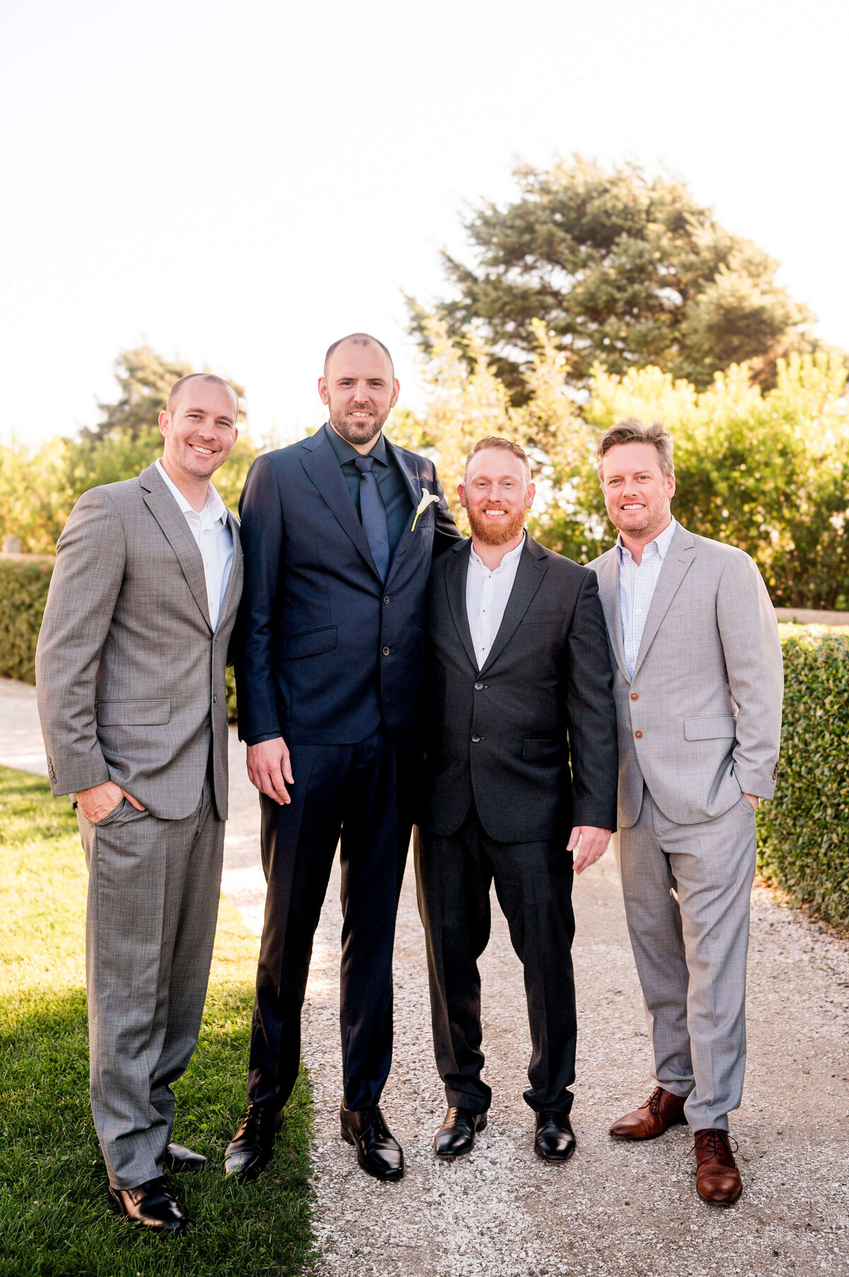 Groomsmen at Seabrook, Washington State Wedding