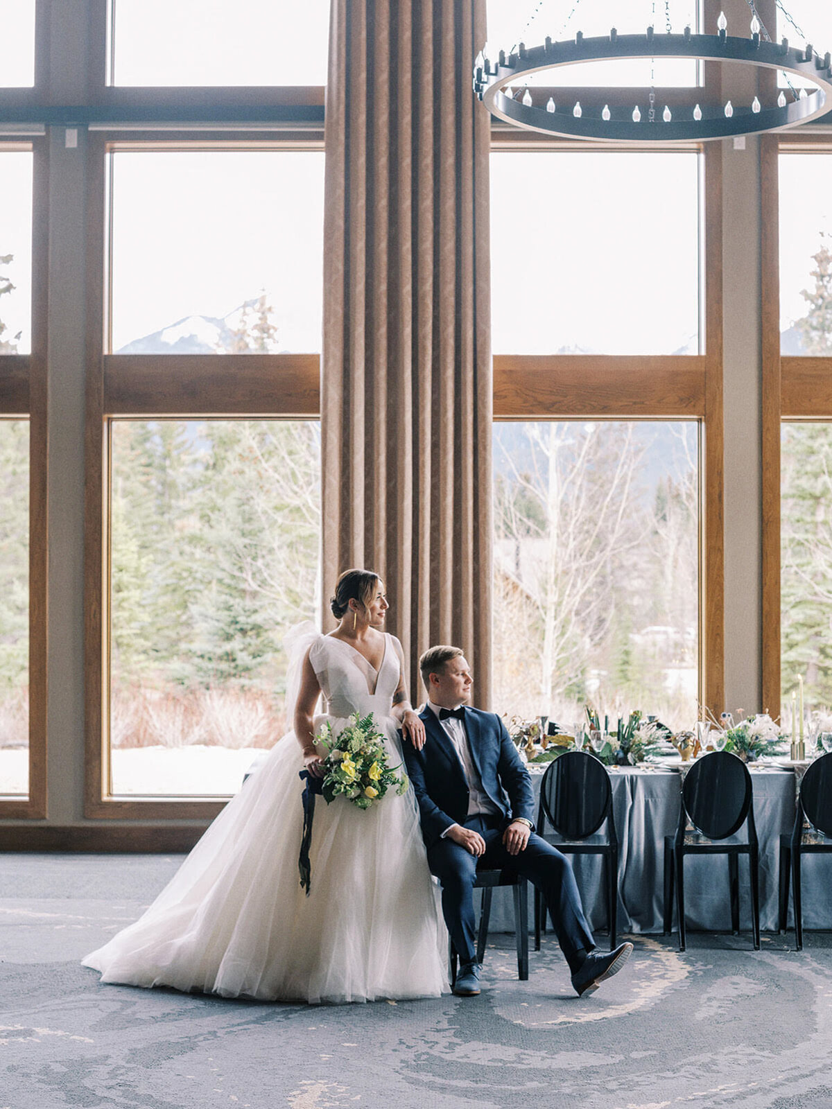 The Malcolm Hotel, a modern romantic wedding venue in Canmore, featured on the Brontë Bride Vendor Guide.