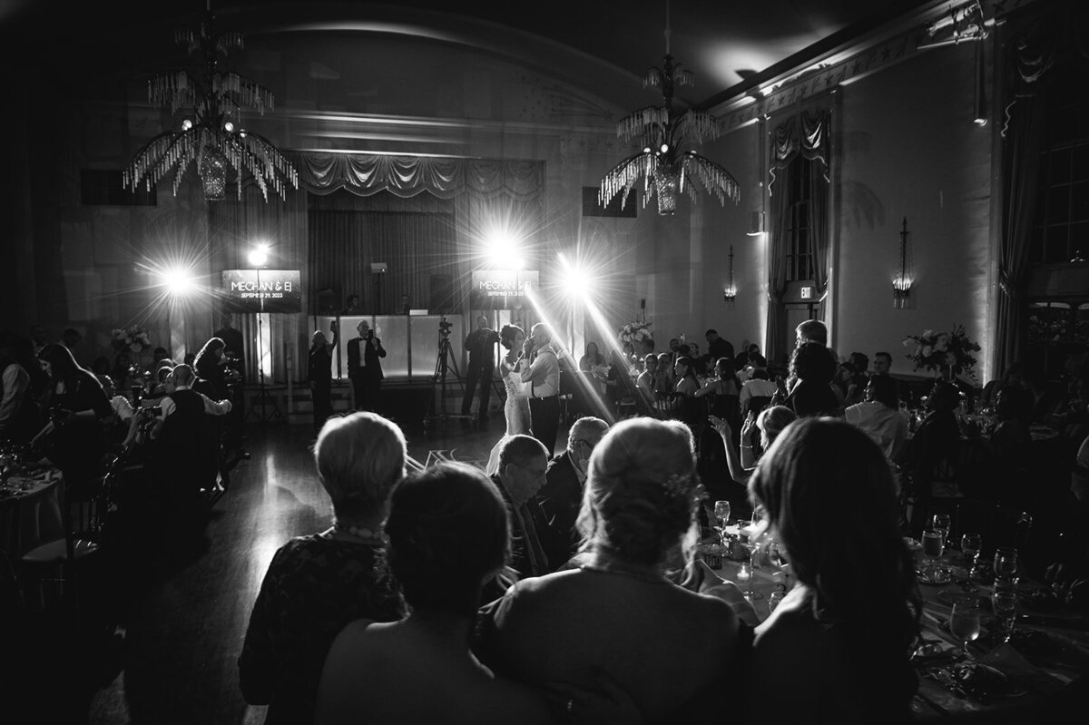 bride dances with her father during wedding reception at one of the best wedding venues in ct photo by cait fletcher photography