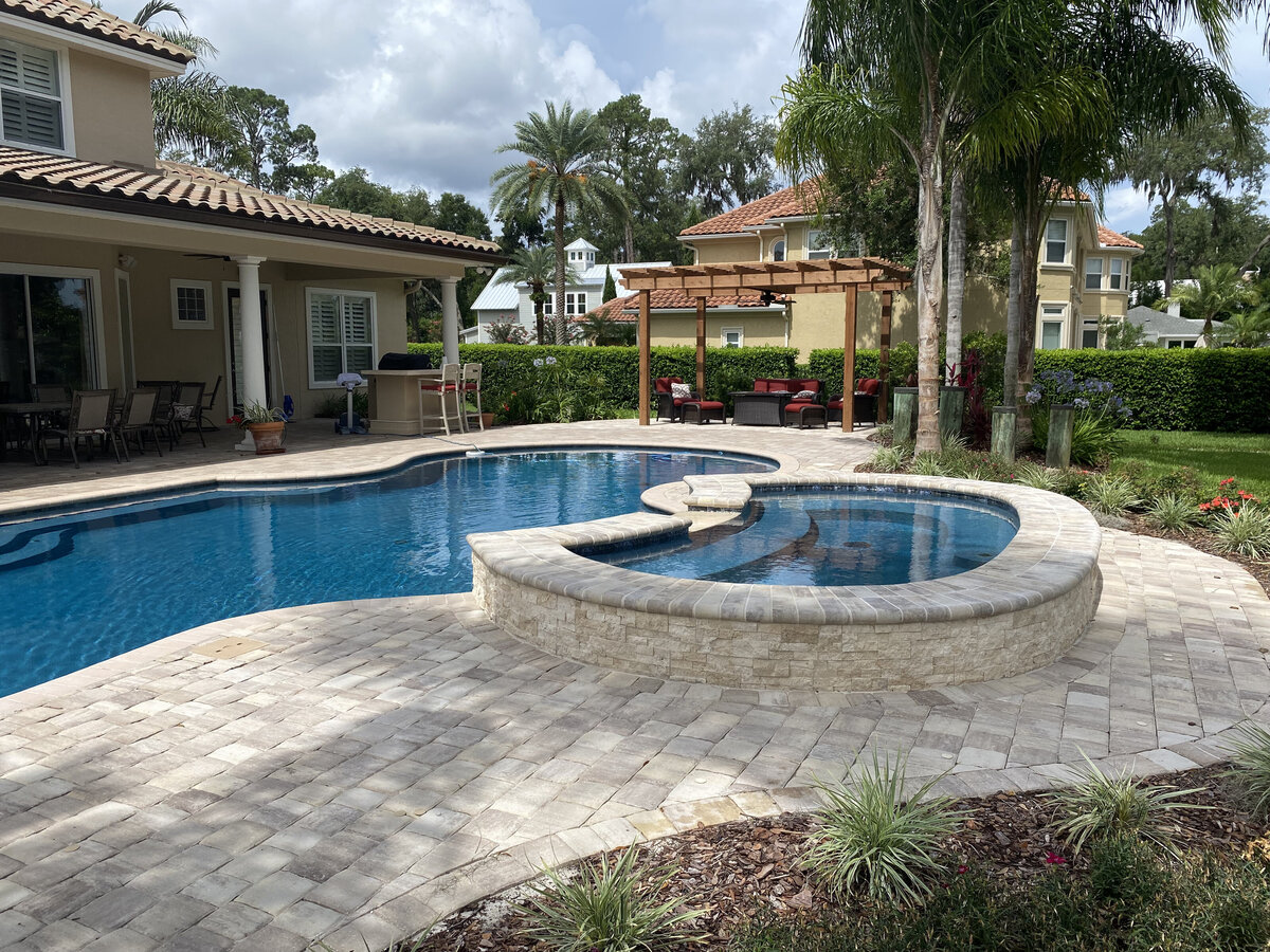 Poolside pergola in Nocatee FL