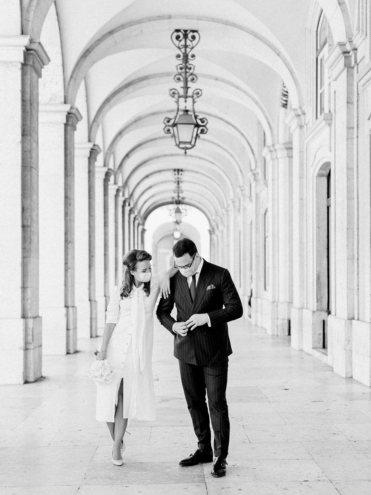 Civil Wedding During Covid Times in LIsbon, Portugal
