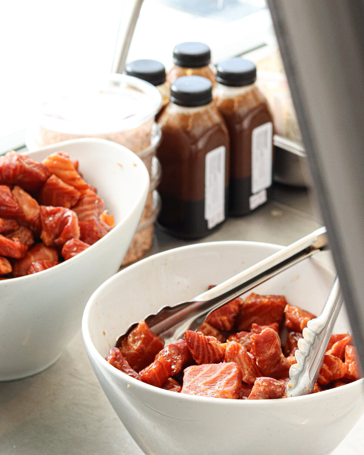 a bowl of raw meat