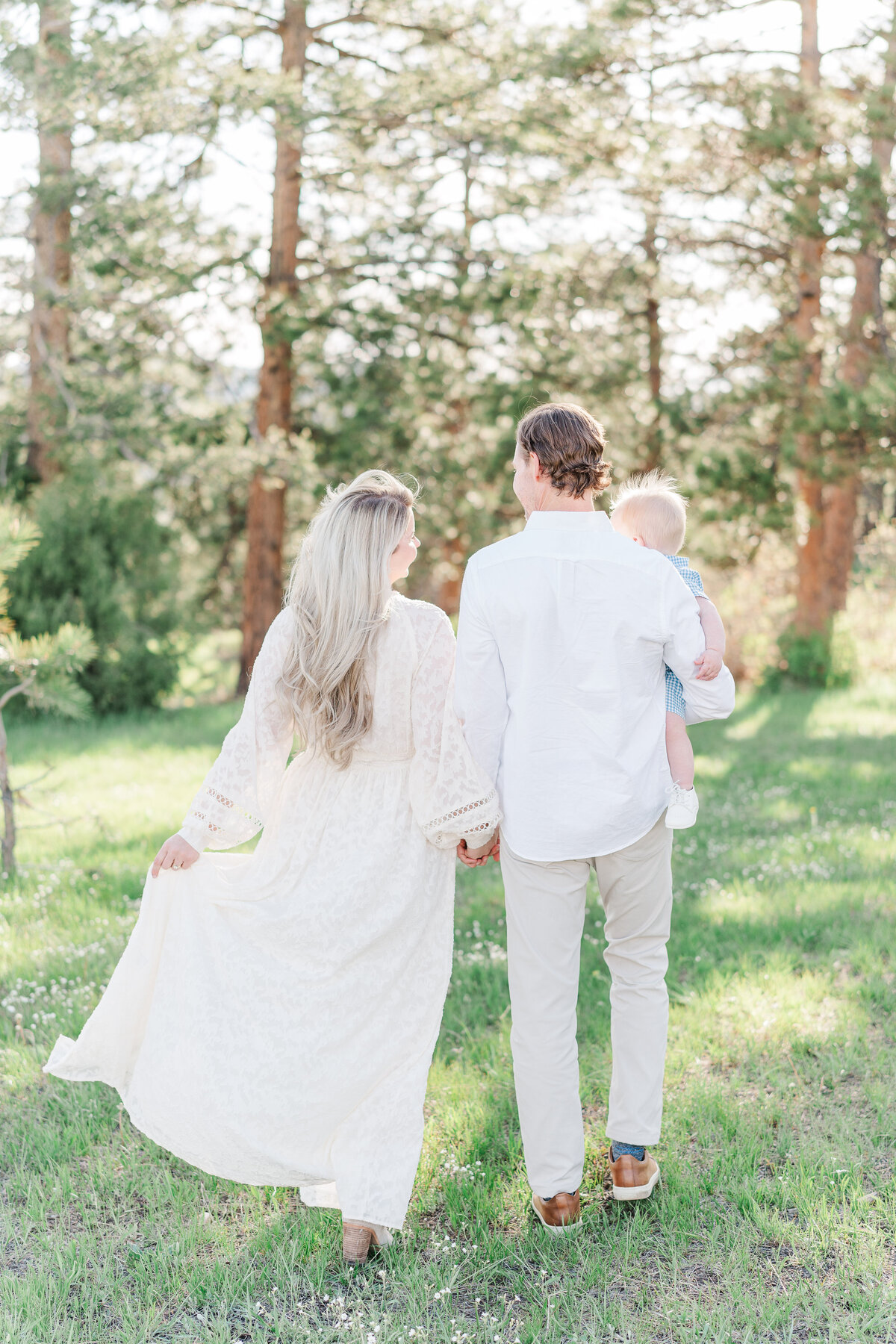 Mountain Family Session Mount Falcon Colorado Spring One Year Milestone Boy Light and Airy Elena Spraguer Photography 0013