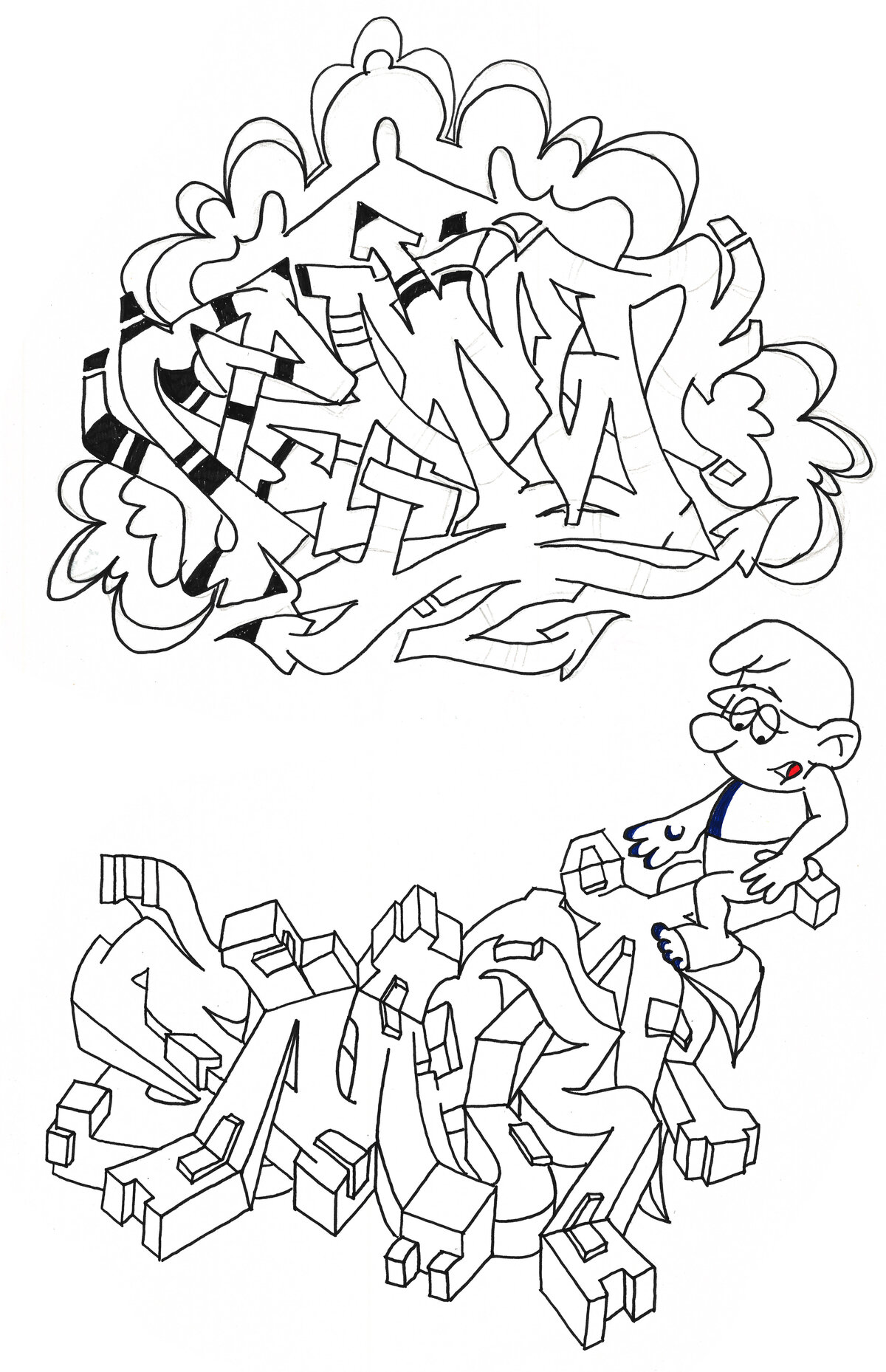 Brent Ray Fraser Graffiti Text designs 1993